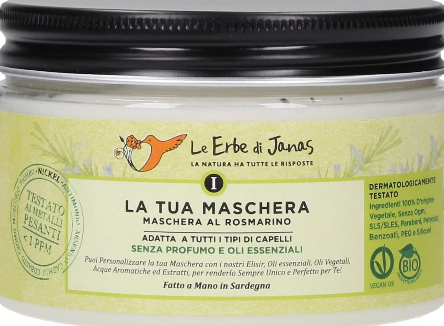 Semplice Macchia - Maschera Capelli al Rosmarino Selvatico della Sardegna, 250 ml