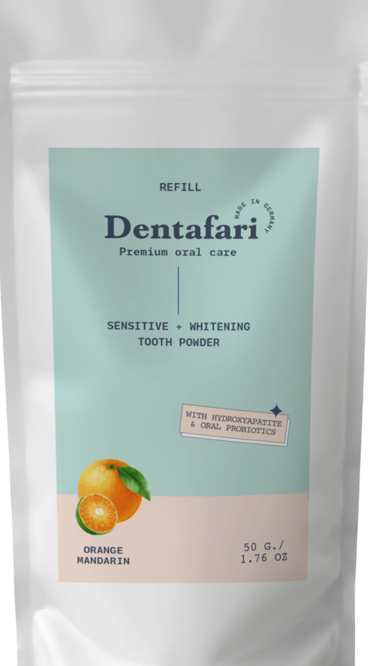 Sensitive & Whitening Tooth Powder Orange & Mandarin, 50 g