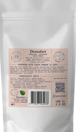 Sensitive & Whitening Tooth Powder Soothing Mint, 100 g