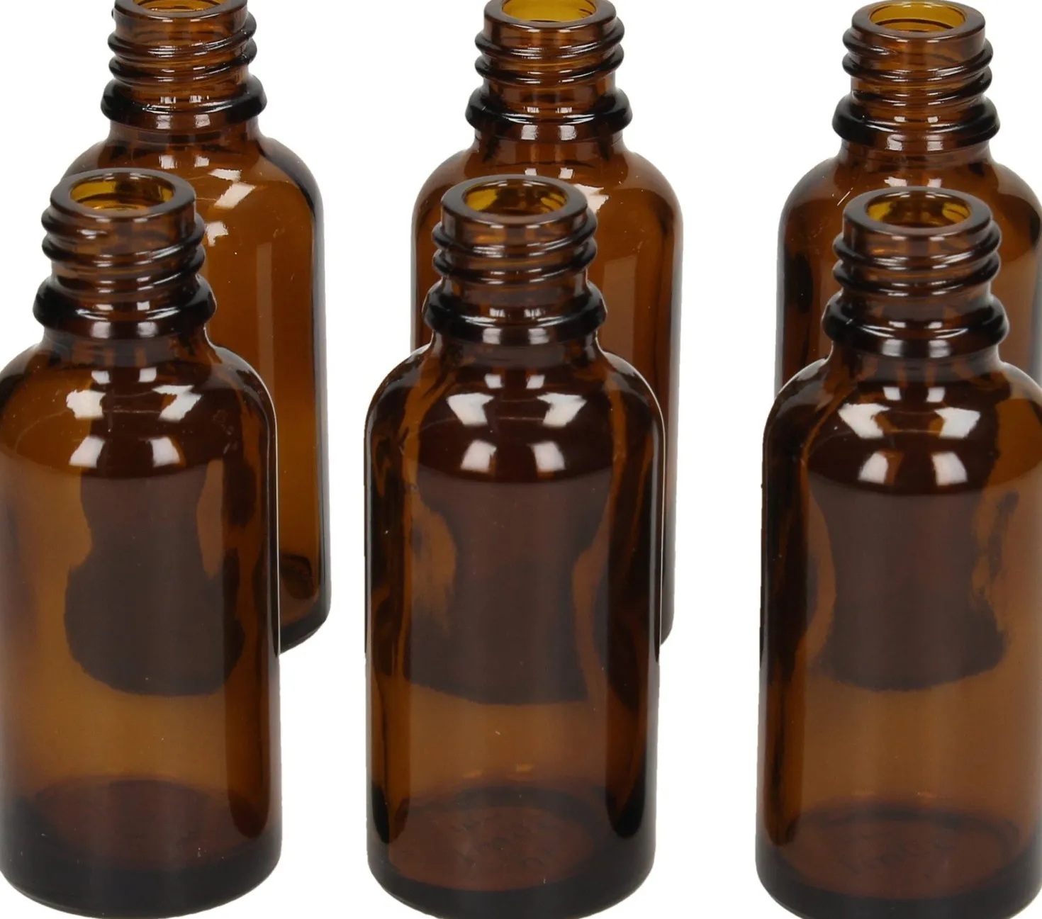 Set Bottigliette Vuote in Vetro Marrone, 6 pz. (30 ml)