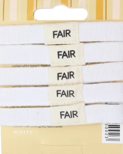 Set di 5 Elastici per Capelli, bianco (5 pezzi)