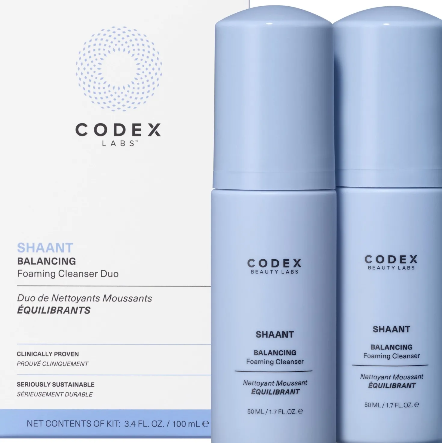 SHAANT Balancing Foaming Cleanser, 2 x 50ml (100 ml)