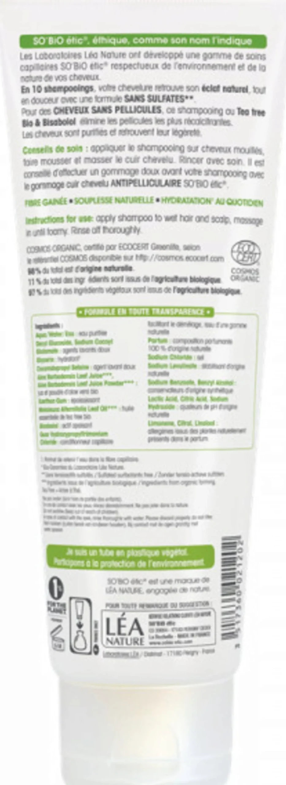 Shampoo Antiforfora Tea Tree & Bisabololo, 250 ml