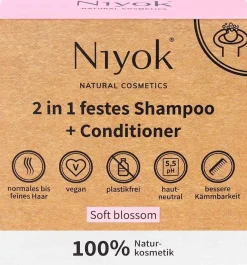 Shampoo & Balsamo in Formato Solido, Soft Blossom (80 g)