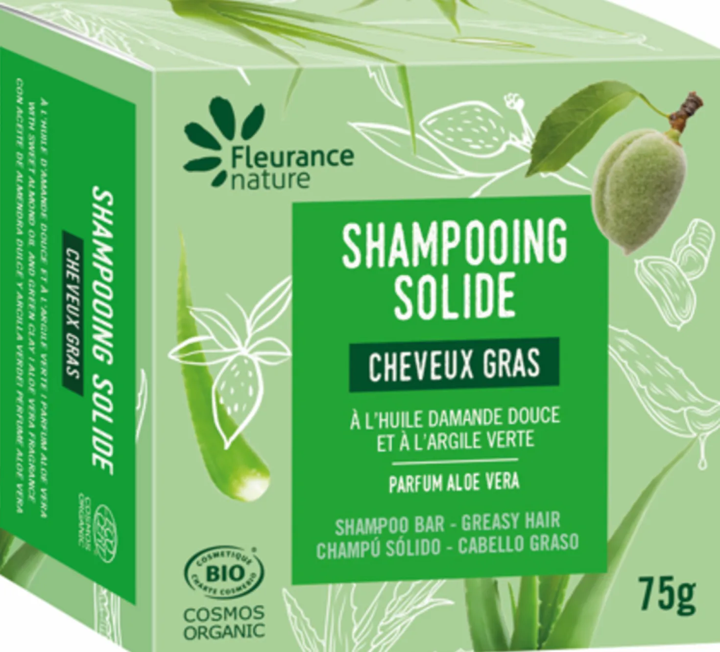 Shampoo Bar Almond Oil & Green Clay, 75 g