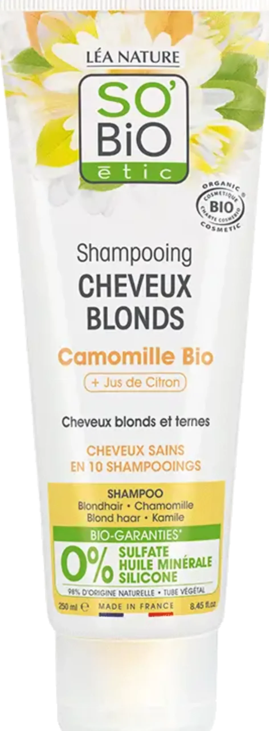 Shampoo Bio Camomilla e Succo di Limone, 250 ml