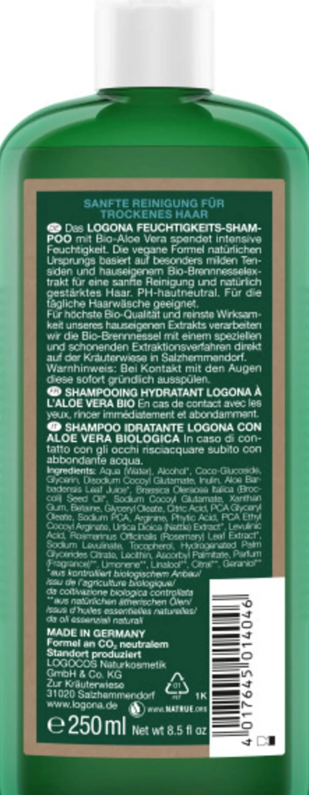 Shampoo Idratante Bio Aloe Vera, 250 ml