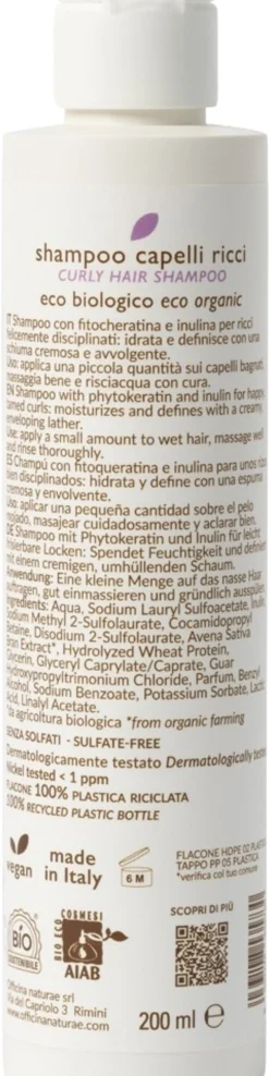 Shampoo per Capelli Ricci, 200 ml