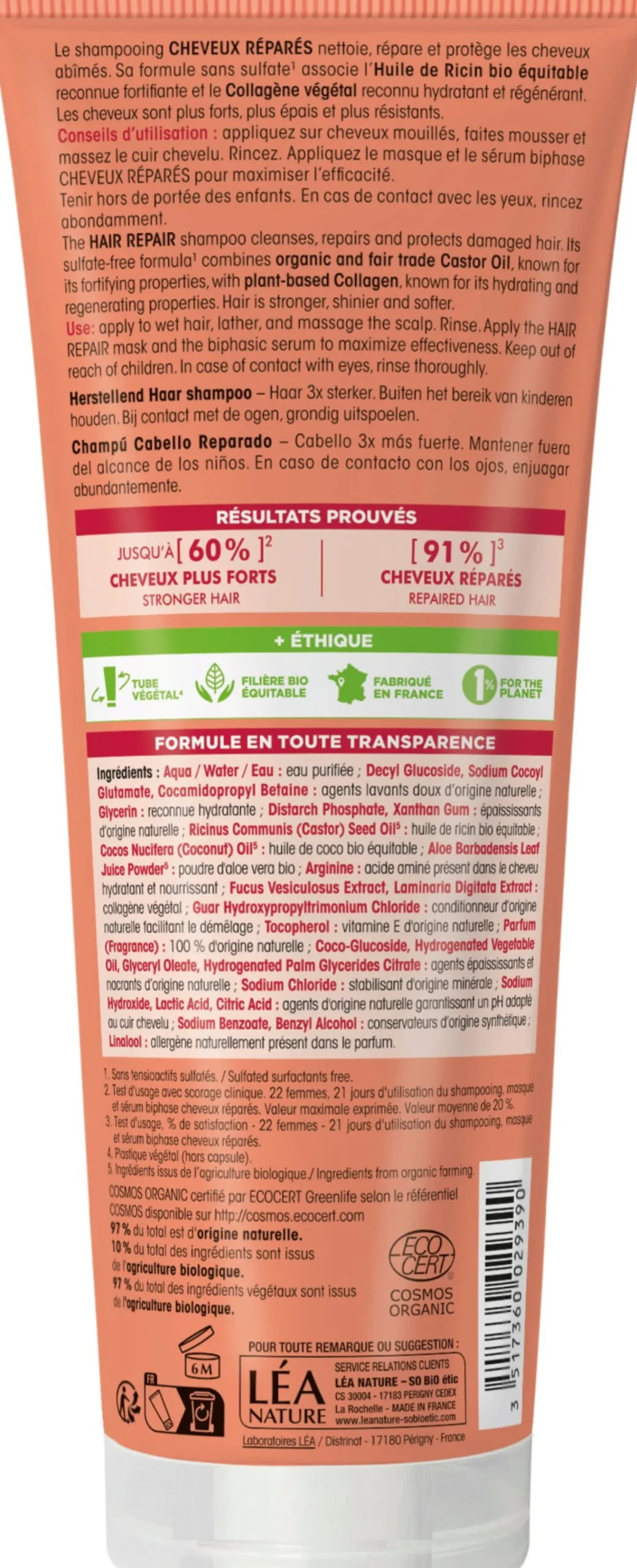 Shampoo Riparatore, 250 ml