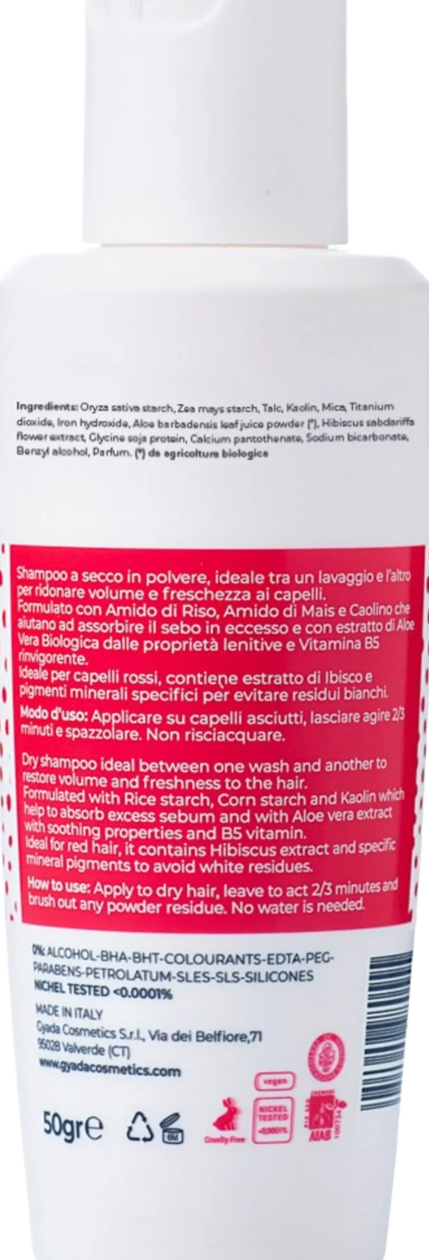 Shampoo Secco Capelli Rossi, 50 ml