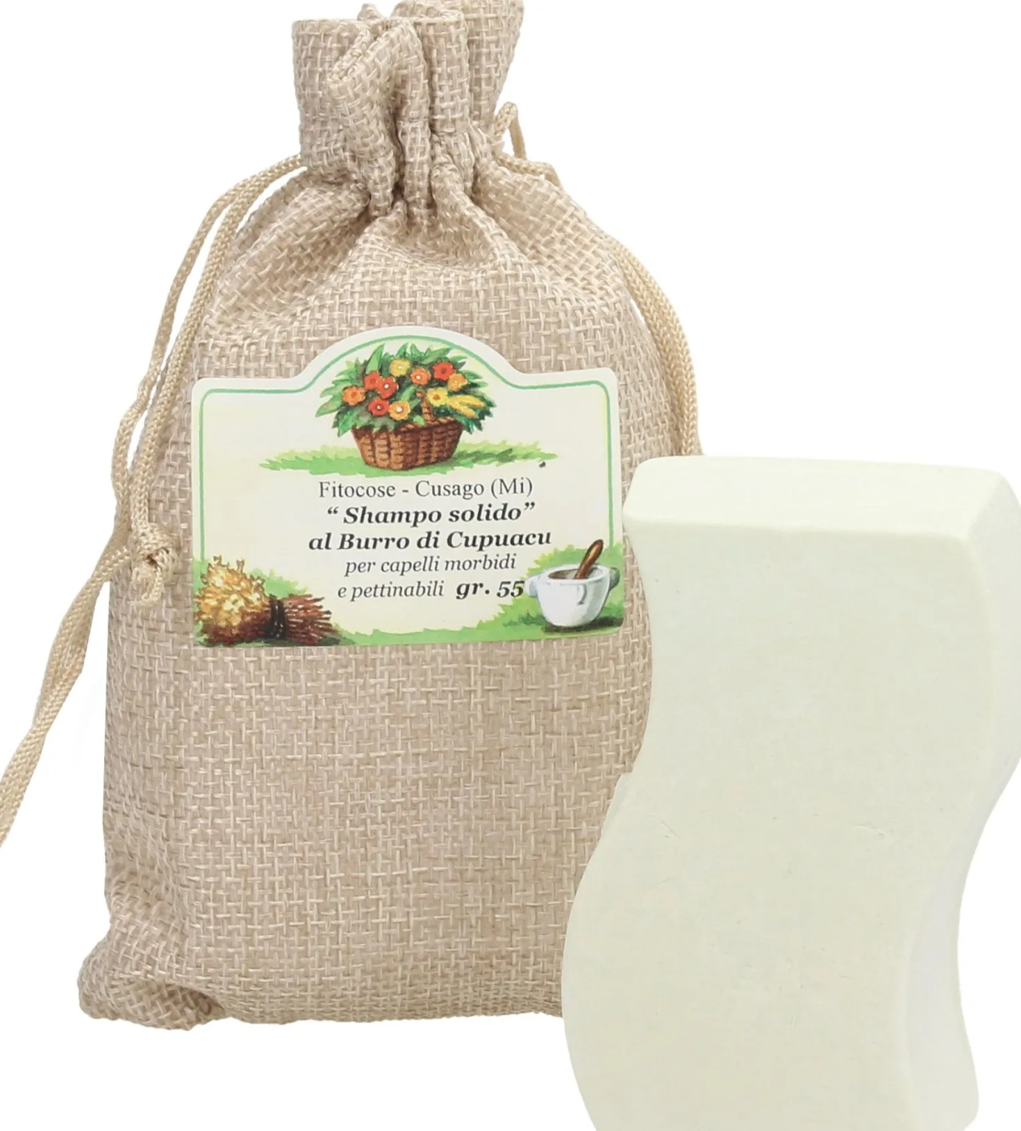 Shampoo Solido al Burro di Cupuacu, 55 g