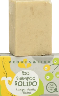 Shampoo Solido Canapa, Caolino e Tea Tree, 55 g
