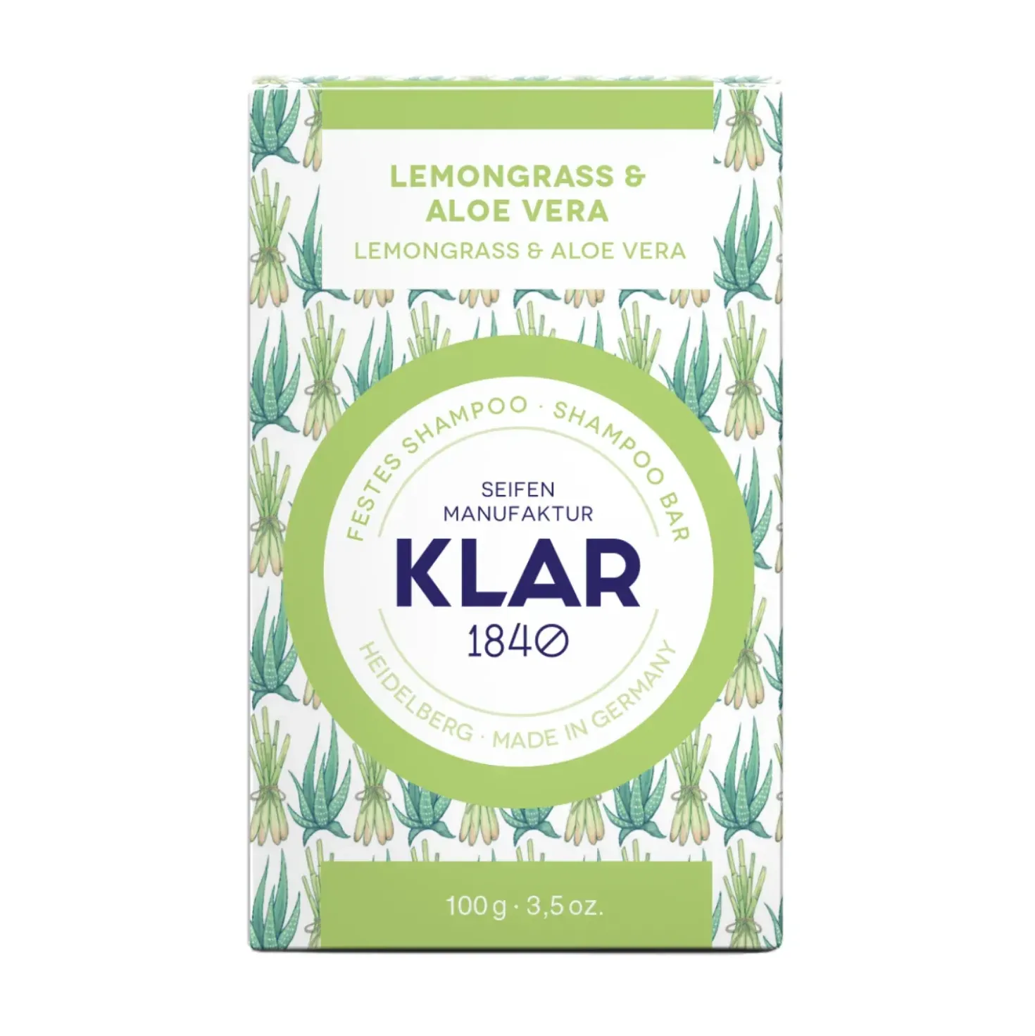 Shampoo Solido Lemongrass e Aloe Vera, 100 g