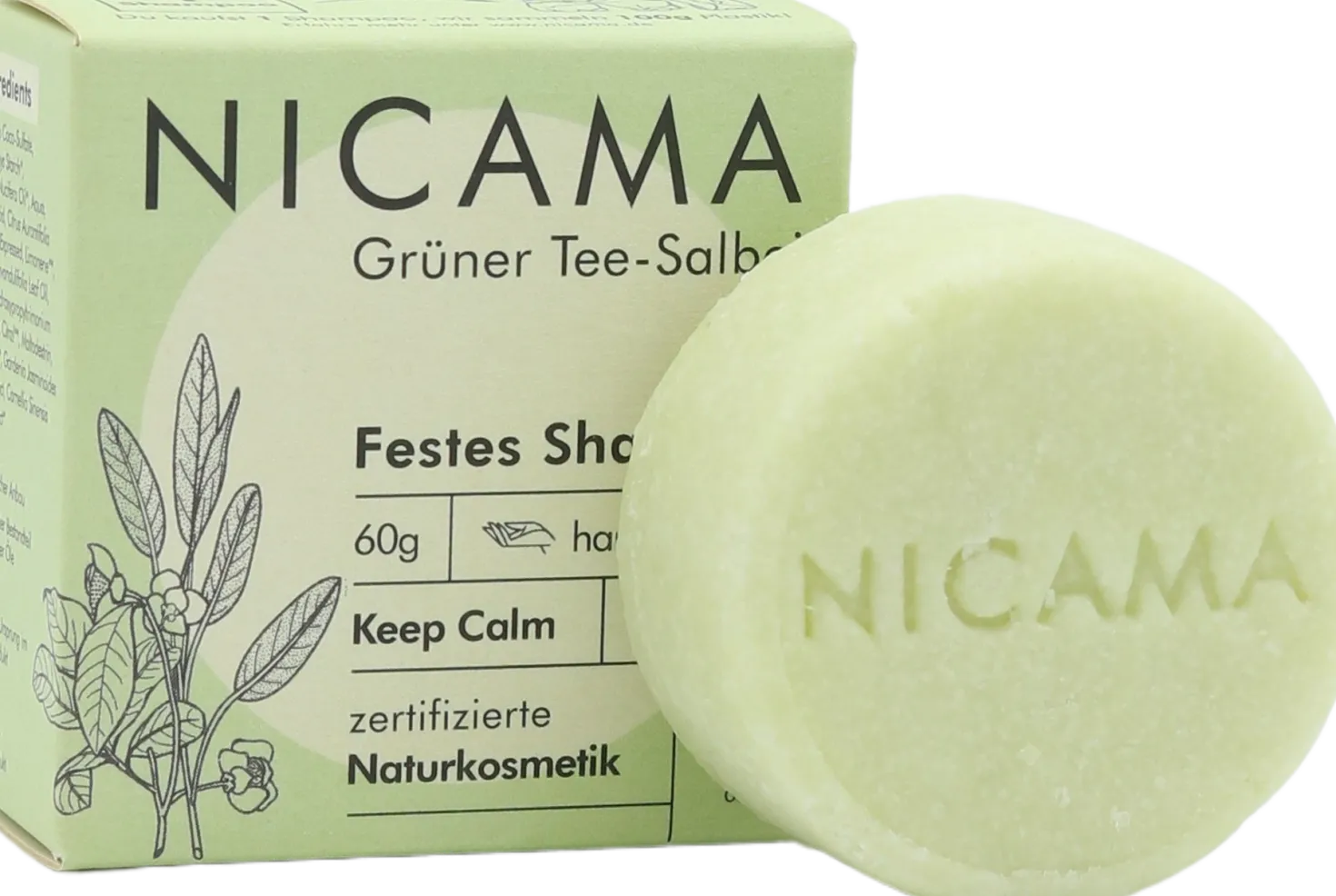Shampoo Solido - Tè Verde e Salvia, 60 g