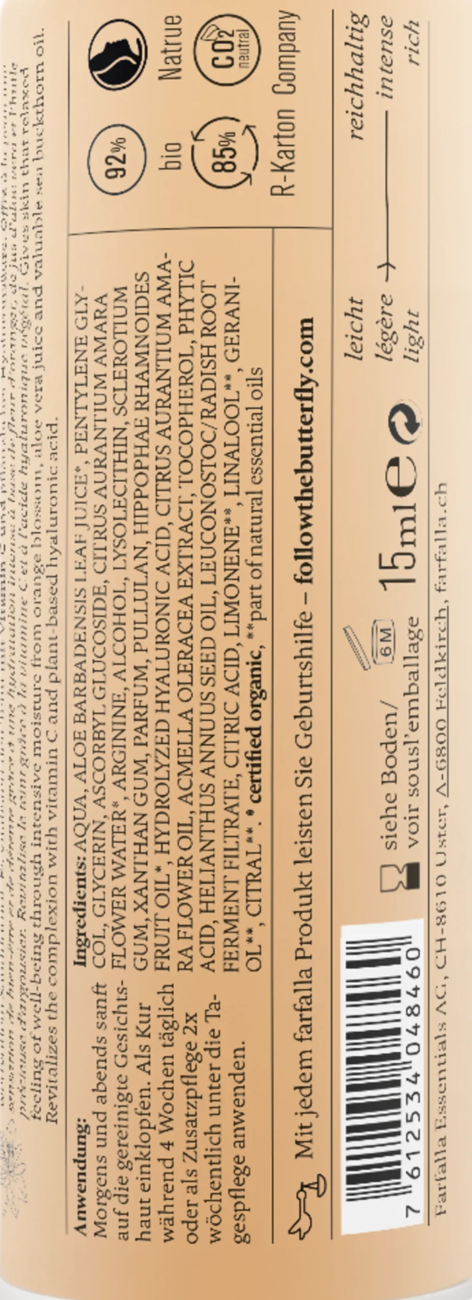 Siero ai Fiori d'Arancio e Vitamina C+, 15 ml