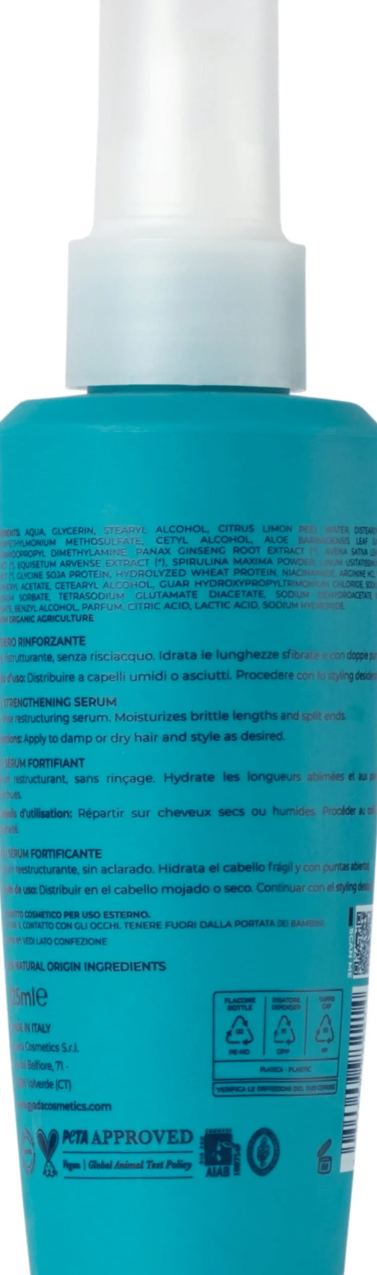 Siero Capelli Rinforzante con Spirulina, 125 ml