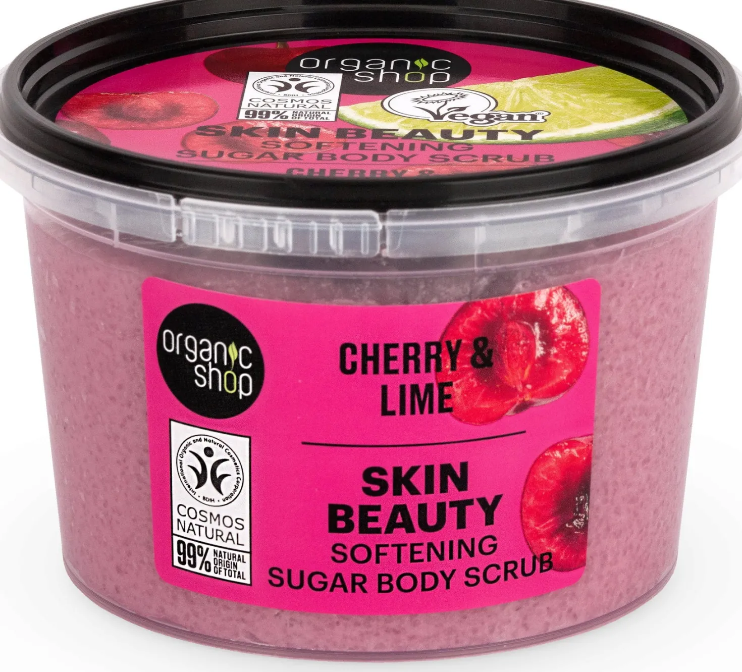 Skin Beauty Softening Sugar Body Scrub Cherry & Lime, 250 ml