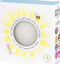 Slim Round White Pure Baby Sponge