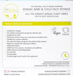 Slim Round White Pure Baby Sponge