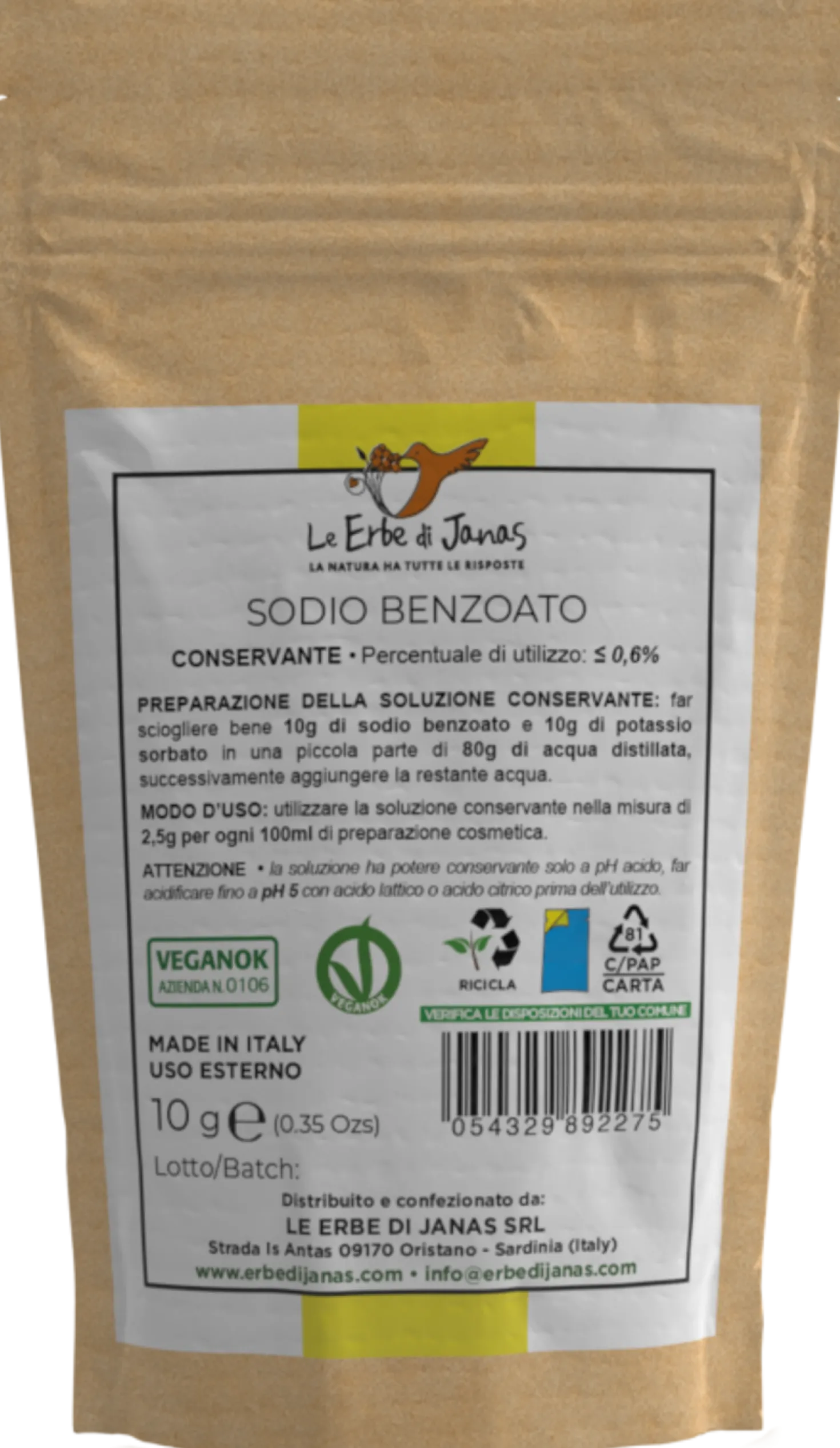 Sodio Benzoato, 10 g