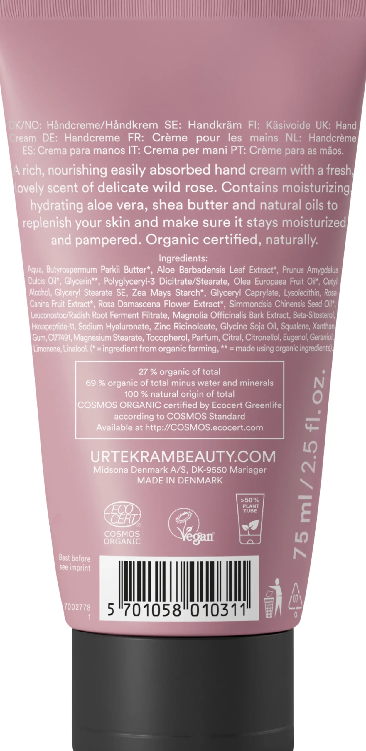 Soft Wild Rose Hand Cream, 75 ml