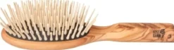 Spazzola in Legno di Ulivo per Capelli Lunghi a 9 File, 1 Pz.