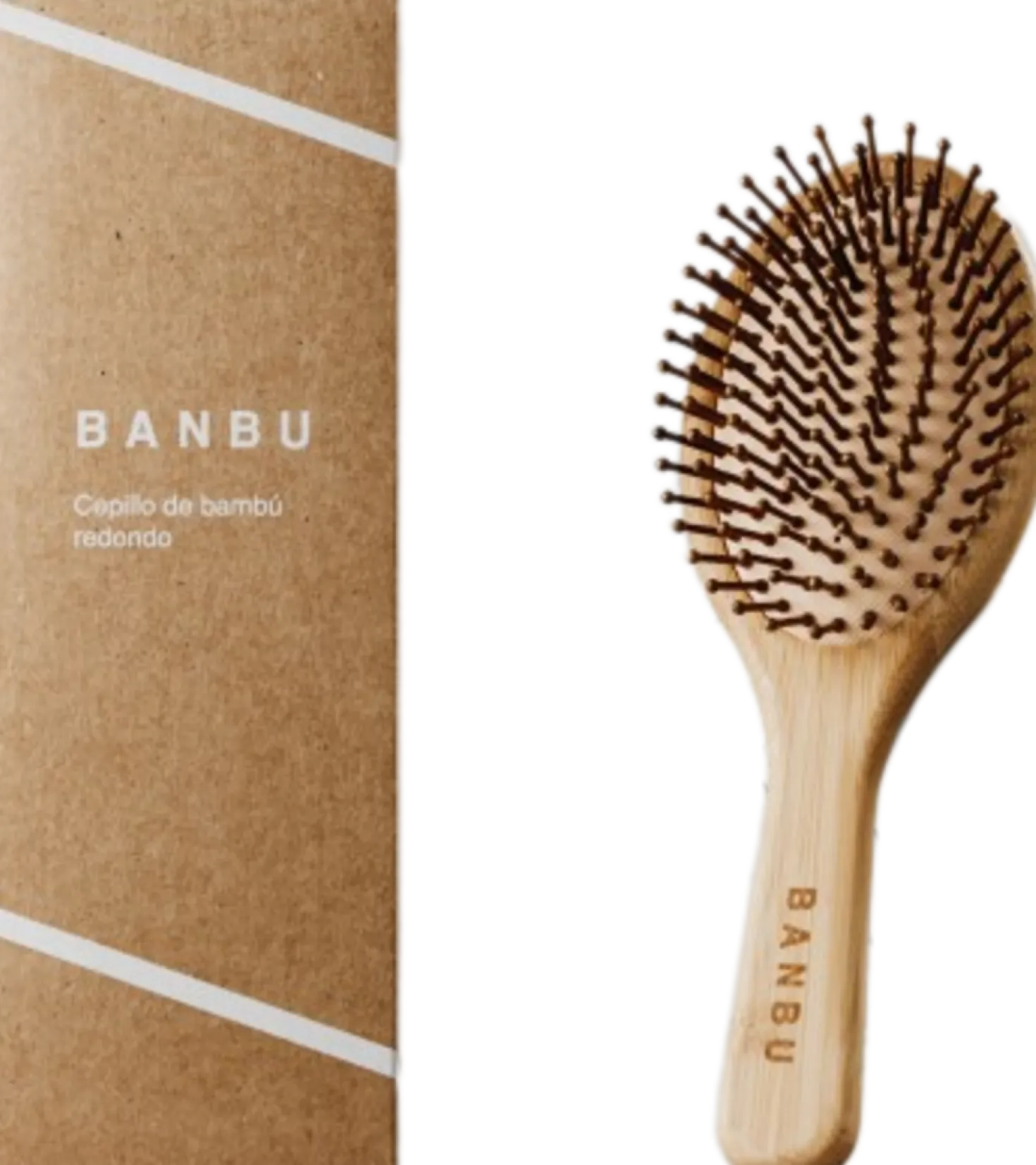 Spazzola per Capelli in Bambù, Ovale
