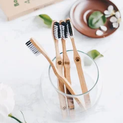 Spazzolino da Denti in Bambù - Duro, 4 pezzi