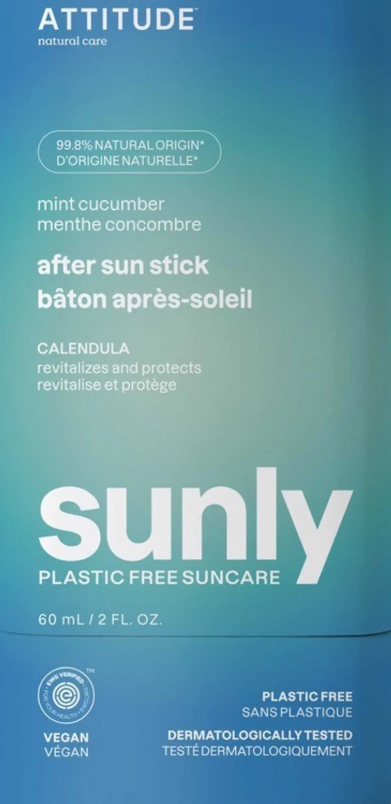 Sunly - After Sun Stick Mint & Cucumber, 60 ml