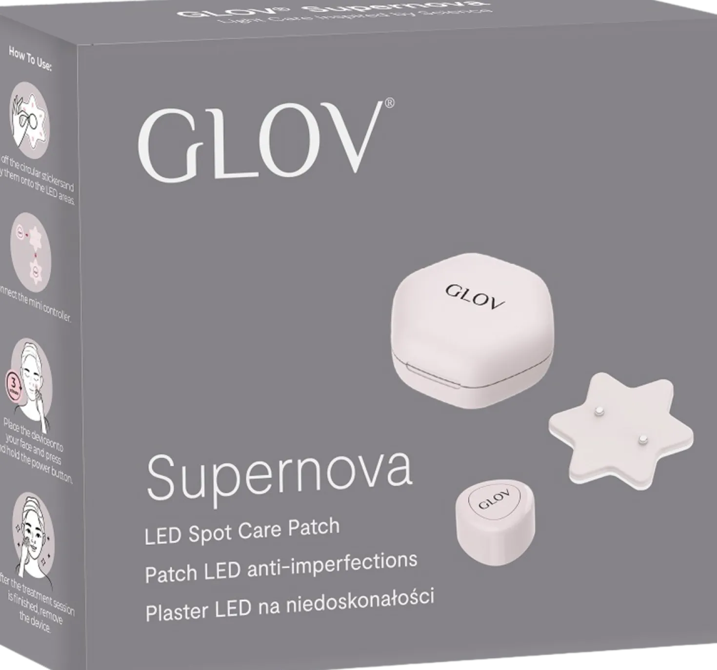 Supernova LED Spot Care Patch con Stazione di Ricarica