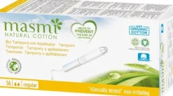 Tamponi in Cotone Bio + Applicatore, Regular (16 pezzi)