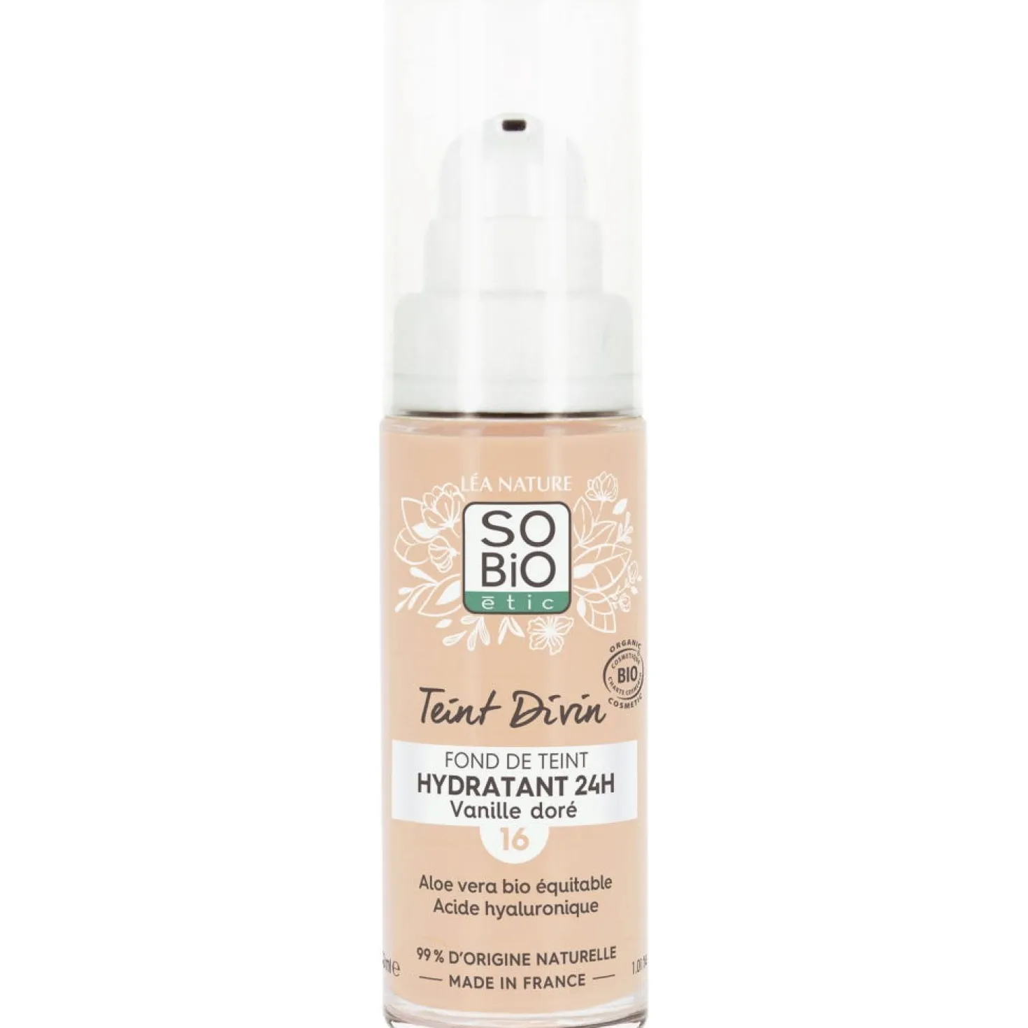 Teint Divin Fondotinta Idratante, N°20 Beige Doré (30 ml)