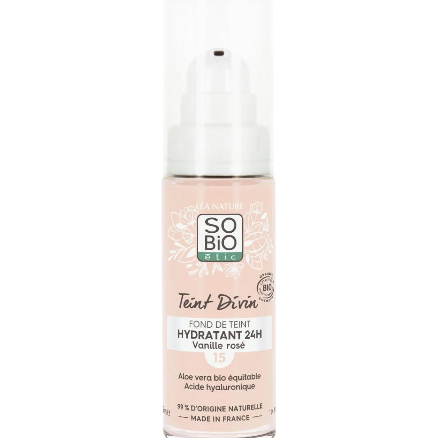 Teint Divin Fondotinta Idratante, N°20 Beige Doré (30 ml)