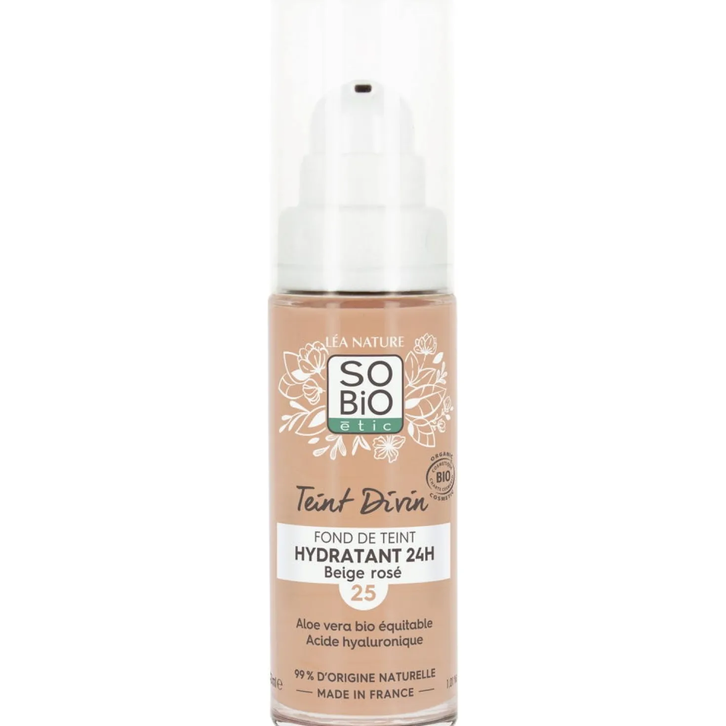 Teint Divin Fondotinta Idratante, N°20 Beige Doré (30 ml)