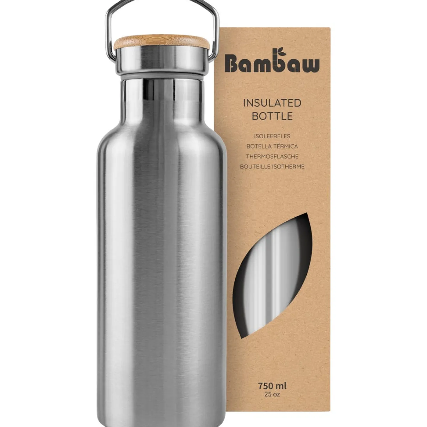 Thermos in Acciaio Inossidabile, 750 ml, Natural Steel