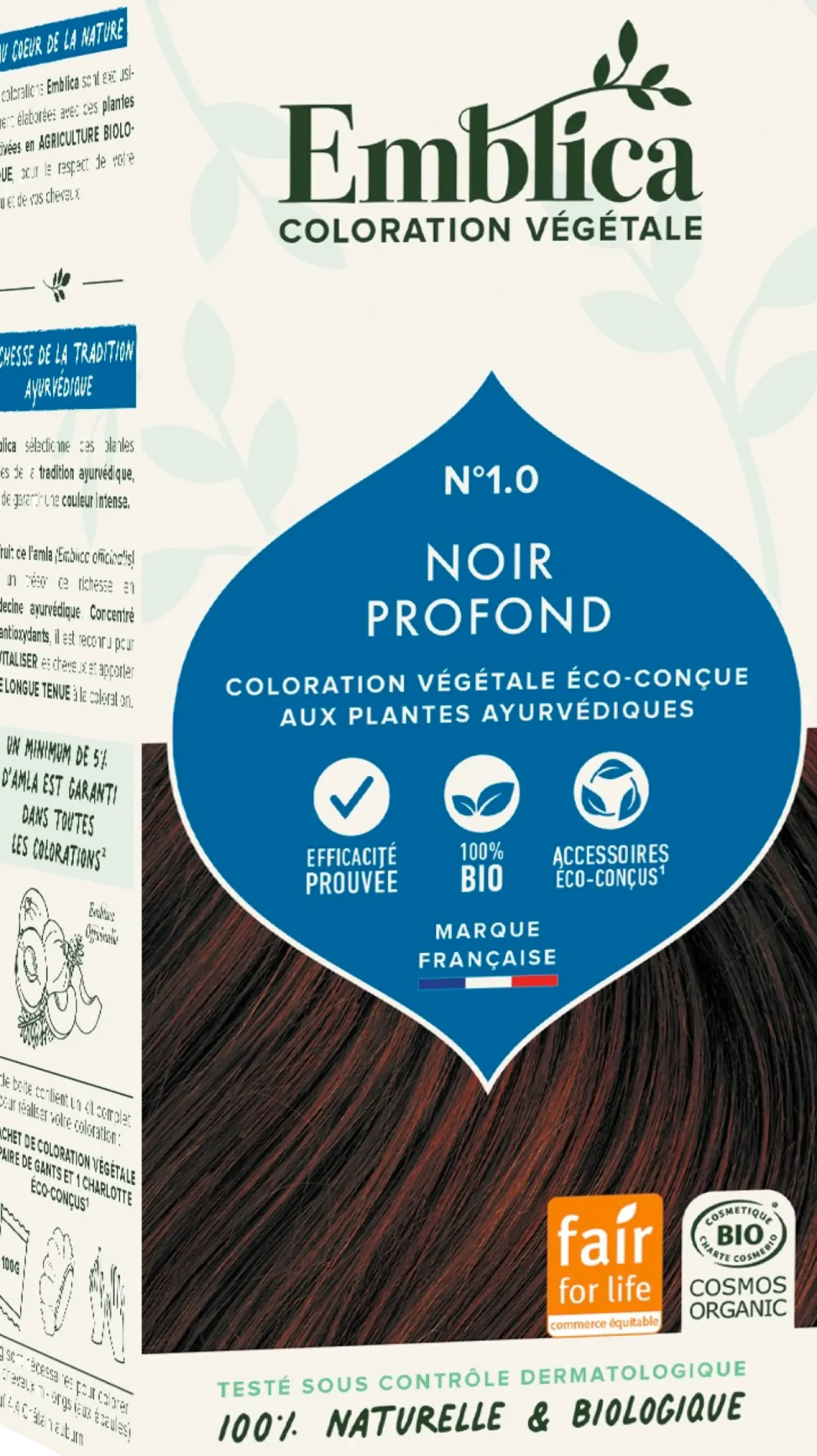 Tinta Vegetale Castano Scuro Profondo Nr. 1.0, 100 g