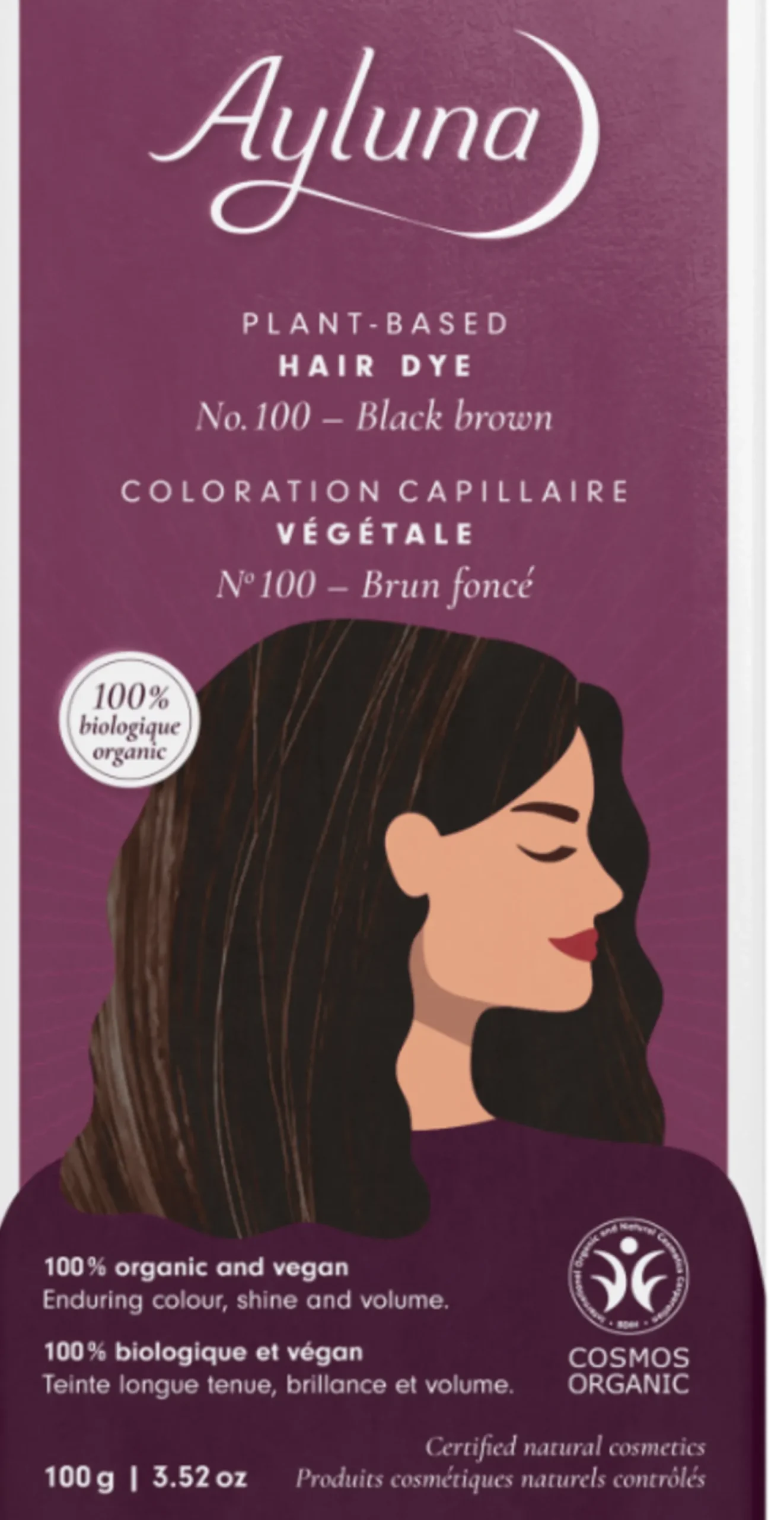 Tinta Vegetale Nero Castano nr.100, 100 g