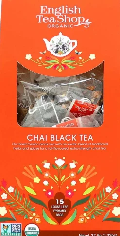 Tè Nero Bio Chai, 15 bustine piramidali (38 g)