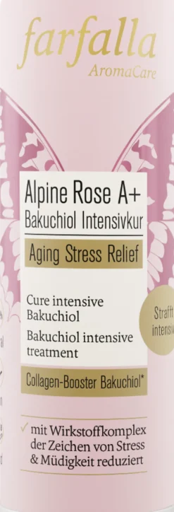Trattamento Antiage Bakuchiol, Rosa Alpina e Vitamina A+, 15 ml