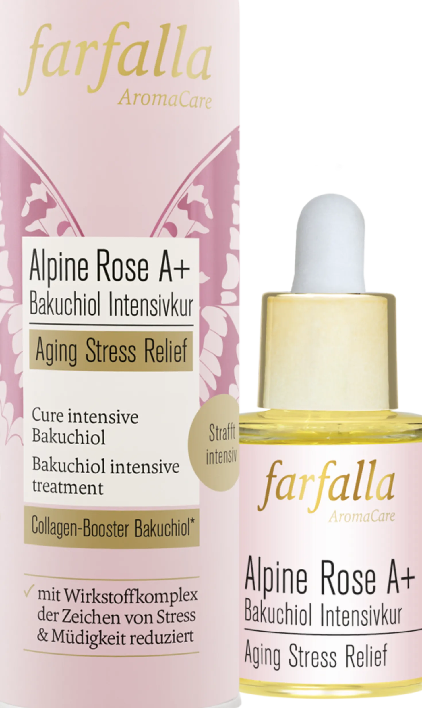Trattamento Antiage Bakuchiol, Rosa Alpina e Vitamina A+, 15 ml
