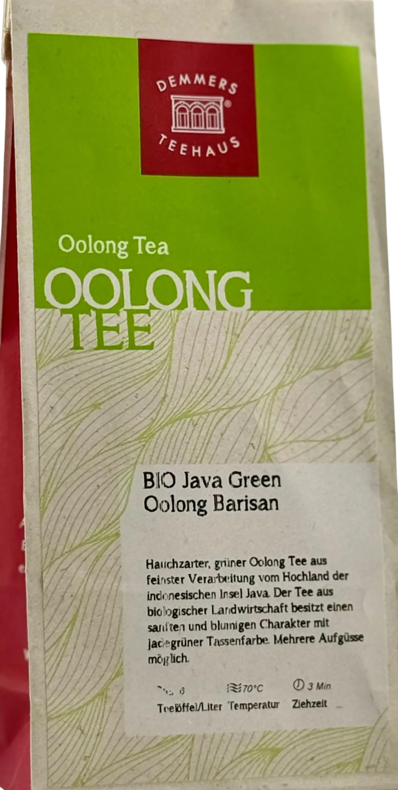 Tè Verde Bio "Sumatra Green Oolong Barisan", 100 g