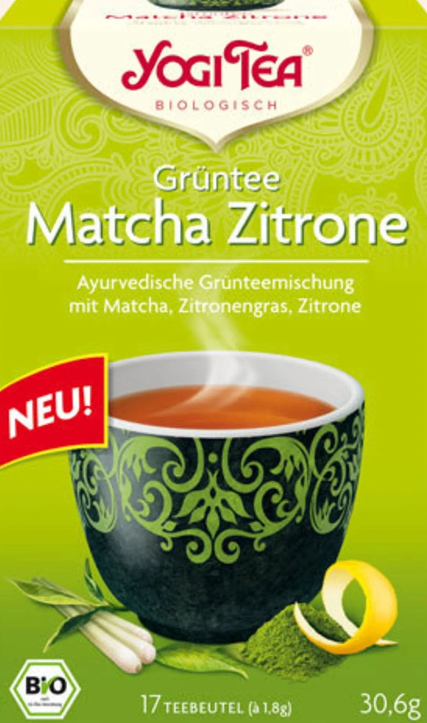 Tè Verde Matcha Bio al Limone, 30,60 g