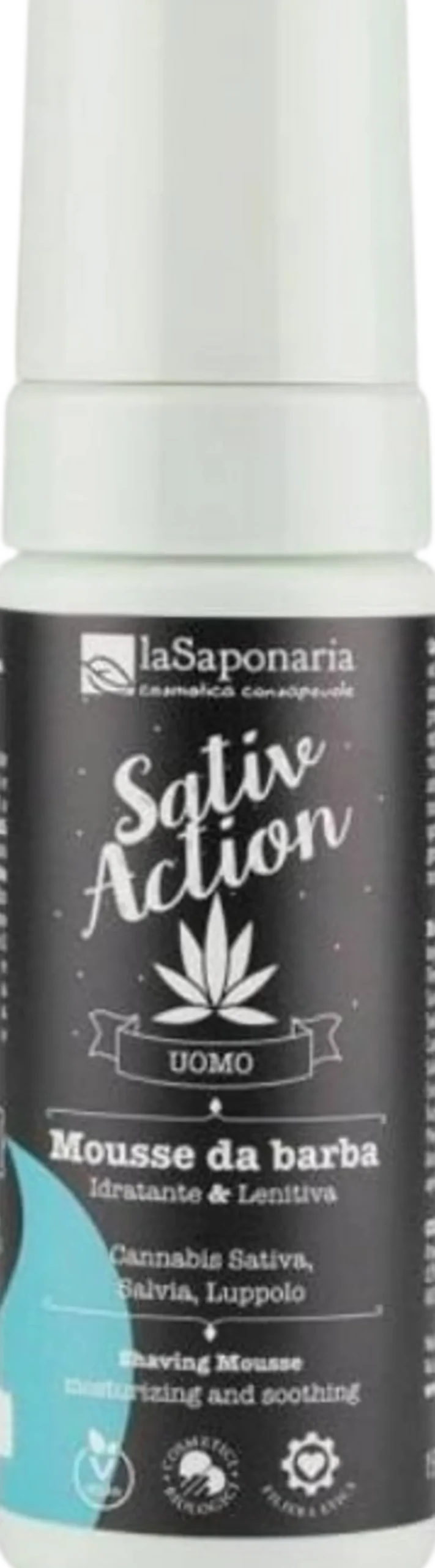 Uomo SativAction Mousse da Barba, 150 ml