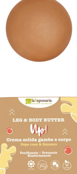"Up" Crema Solida Gambe e Corpo Pepe Rosa & Zenzero, 80 ml