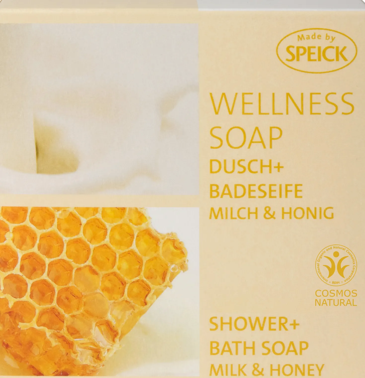 WELLNESS SOAP Saponetta Bagno-Doccia, Latte e Miele, 200 g