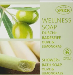 WELLNESS SOAP Saponetta Bagno-Doccia Vegan, Oliva e citronella (200 g)